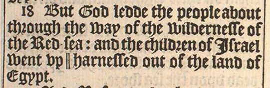 Exodus 13:18, original 1611 King James Version (OriginalBibles pg. 149)