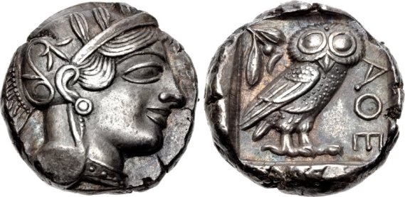 Athenian tetradrachm, 499 BCE (sngcop)